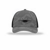 F-35 Lighting II Silhouette Carbon Fiber Patch Camo Structured Trucker - GREY CAMO/BLACK
