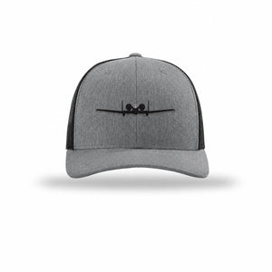 A-10 Thunderbolt Silhouette Given Carbon Fiber Patch Structured Trucker