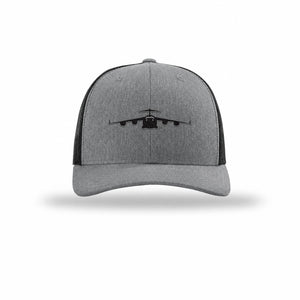C-17 Globemaster Silhouette Given Carbon Fiber Patch Structured Trucker