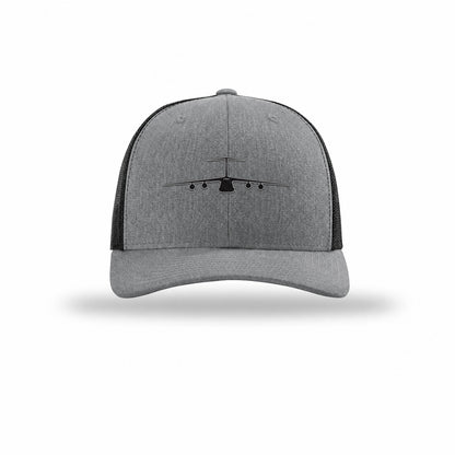 C-5 Galaxy Silhouette Given Carbon Fiber Patch Structured Trucker