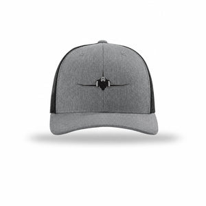 F-4 Phantom II Silhouette Given Carbon Fiber Patch Structured Trucker