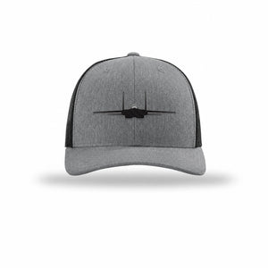 F-15 Eagle Silhouette Given Carbon Fiber Patch Structured Trucker