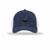 F-35 Lighting II Silhouette Carbon Fiber Patch Camo Structured Trucker - NAVY CAMO/WHITE