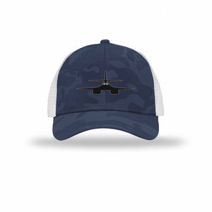B-1 Lancer Silhouette Carbon Fiber Patch Camo Structured Trucker
