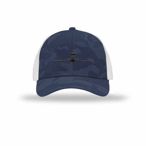 E-3 Sentry Silhouette Carbon Fiber Patch Camo Structured Trucker