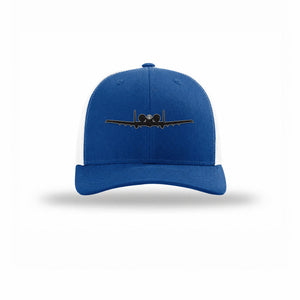 A-10 Thunderbolt Silhouette Given Carbon Fiber Patch Structured Trucker