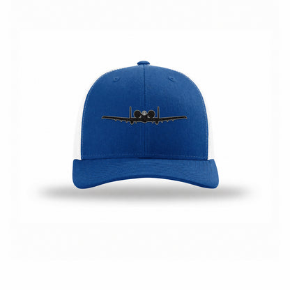 A-10 Thunderbolt Silhouette Given Carbon Fiber Patch Structured Trucker