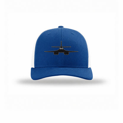 B-1 Lancer Silhouette Given Carbon Fiber Patch Structured Trucker