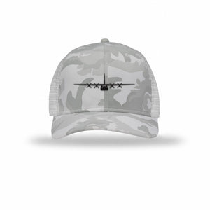 C-130 Hercules Silhouette Carbon Fiber Patch Camo Structured Trucker
