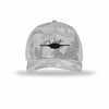 F-35 Lighting II Silhouette Carbon Fiber Patch Camo Structured Trucker - WHITE CAMO/WHITE