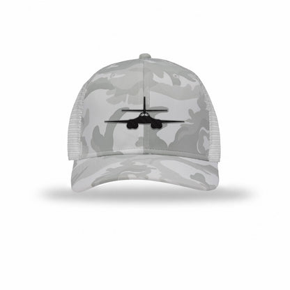 B-1 Lancer Silhouette Carbon Fiber Patch Camo Structured Trucker