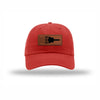 SR-71 Aircraft Flag Leatherette Patch Dad Hat - RED