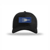 SR-71 Aircraft Flag Royal & Silver Patch Structured Hat - BLACK