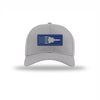 SR-71 Aircraft Flag Royal & Silver Patch Structured Hat - GREY