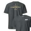 U-2 "Dragon Lady" OCP Camo Silhouette Front & Back T-Shirt - Charcoal Heather