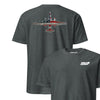 U-2 "Dragon Lady" Rivet Flag Front & Back T-Shirt - Charcoal Heather