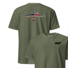 U-2 "Dragon Lady" Rivet Flag Front & Back T-Shirt - OD Green