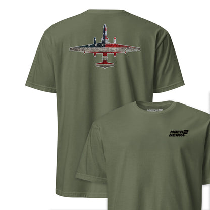 U-2 "Dragon Lady" Rivet Flag Front & Back T-Shirt