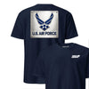 U.S. Air Force Metal Plaque T-Shirt - Navy