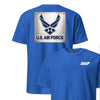 U.S. Air Force Metal Plaque T-Shirt - Royal