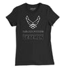 US Air Force Veteran Blackout Women's T-Shirt - Black