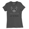 US Air Force Veteran Blackout Women's T-Shirt - Heather Dark Grey