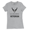 US Air Force Veteran Blackout Women's T-Shirt - Heather Grey