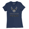 US Air Force Veteran Blackout Women's T-Shirt - Navy