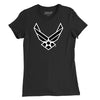 USAF Insignia Blackout Women's T-shirt - Black