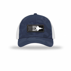 F-35 Aircraft Flag — NAVY CAMO/WHITE