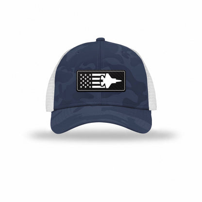 F-35 Aircraft Flag — NAVY CAMO/WHITE