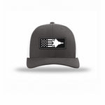 F-22 Aircraft Flag — CHARCOAL/WHITE