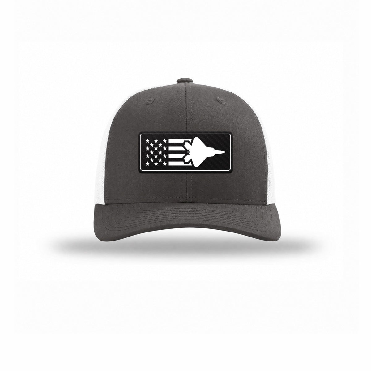 F-22 Aircraft Flag — CHARCOAL/WHITE