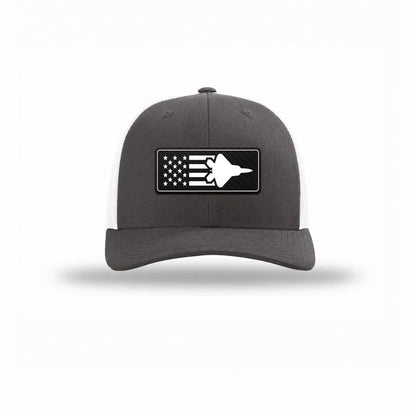F-22 Aircraft Flag — CHARCOAL/WHITE