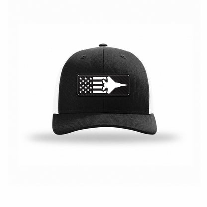 F-15 Aircraft Flag — BLACK/WHITE