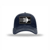 E-3 Aircraft Flag Carbon Fiber Patch Soft Mesh Trucker - NAVY/WHITE