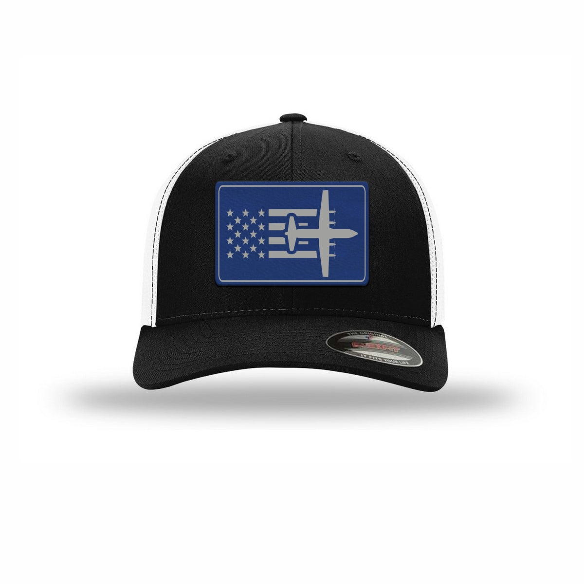 C-130 Aircraft Flag — BLACK/WHITE