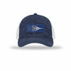 B-1 Aircraft Flag Royal & Silver Patch Camo Structured Trucker - NAVY CAMO/WHITE