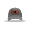 B-1 Aircraft Flag Leatherette Patch Soft Mesh Trucker - GREY/WHITE
