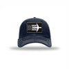 C-5 Aircraft Flag Carbon Fiber Patch Soft Mesh Trucker - NAVY/WHITE