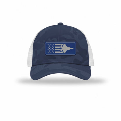 F-35 Aircraft Flag — NAVY CAMO/WHITE