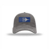F-4 Aircraft Flag Royal & Silver Patch Soft Mesh Trucker - GREY/WHITE