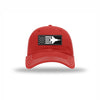 F-15 Aircraft Flag Carbon Fiber Patch Soft Mesh Trucker - RED/WHITE
