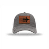 C-5 Aircraft Flag Leatherette Patch Soft Mesh Trucker - GREY/WHITE