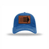 B-2 Aircraft Flag Leatherette Patch Soft Mesh Trucker - ROYAL/WHITE