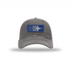 F-18 Aircraft Flag Royal & Silver Patch Soft Mesh Trucker - GREY/WHITE