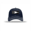 SR-71 Aircraft Flag Carbon Fiber Patch Soft Mesh Trucker - NAVY/WHITE