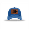 E-3 Aircraft Flag Leatherette Patch Soft Mesh Trucker - ROYAL/WHITE