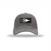 B-1 Aircraft Flag Carbon Fiber Patch Soft Mesh Trucker - GREY/WHITE