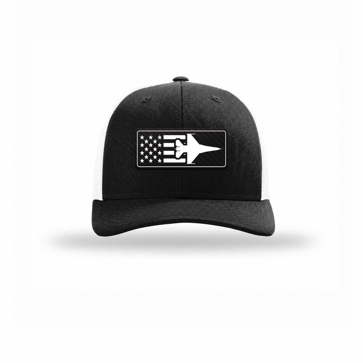 F-16 Aircraft Flag — BLACK/WHITE